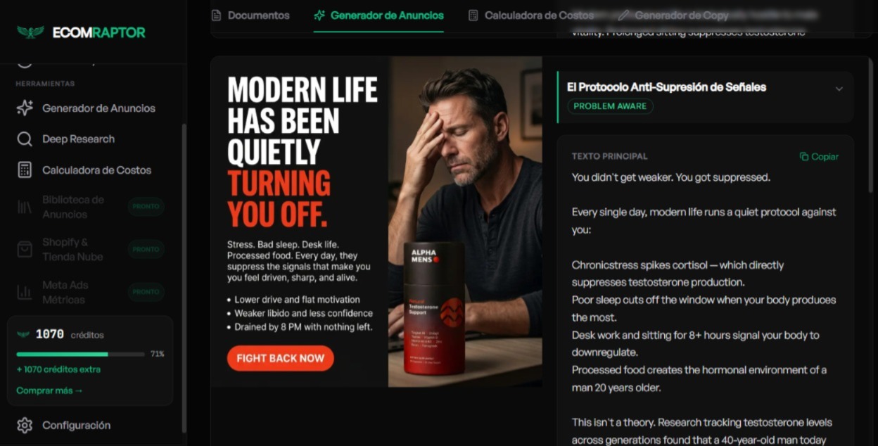 EcomRaptor Dashboard